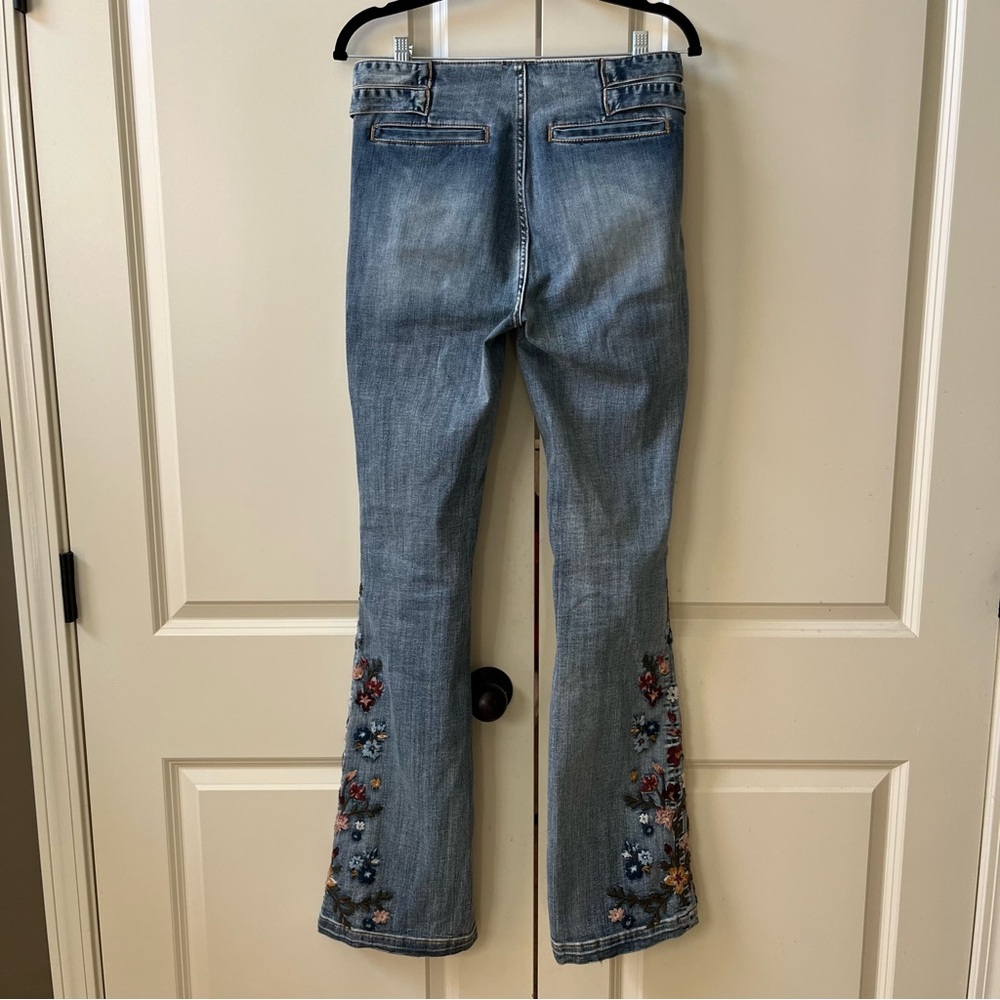 Driftwood Wyatt High Waist Embroidered Flare Jeans 28 x 34 - Picture 2 of 9